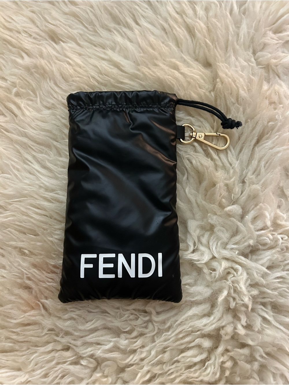 FENDI Black Soft Puffy Sunglasses Pouch